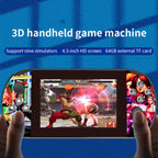 Q3 HD Large-Screen Retro Joystick Handheld Game Console, Blue 32G, Blue 64G, Red 32G, Red  64G