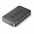 Blueendless DB2804SNA 4-Bay M.2 NVMe/SATA SSD Docking Station USB-C 10Gbps Aluminum SSD Case Supports Max 32TB, US Plug, UK Plug, EU Plug