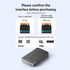 Blueendless DB2804SNA 4-Bay M.2 NVMe/SATA SSD Docking Station USB-C 10Gbps Aluminum SSD Case Supports Max 32TB, US Plug, UK Plug, EU Plug