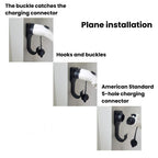 For J1772 US Standard Charging Head Holder, EV Charging Cable Bracket, For J1772 US Standard With Hook