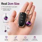 3D Galaxy Crystal Ball Keychain Glow in the Dark Planet Pendant Luminous Cosmic Starry Sky Pocket Keyring for Car Keys, Backpack
