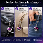 3D Galaxy Crystal Ball Keychain Glow in the Dark Planet Pendant Luminous Cosmic Starry Sky Pocket Keyring for Car Keys, Backpack