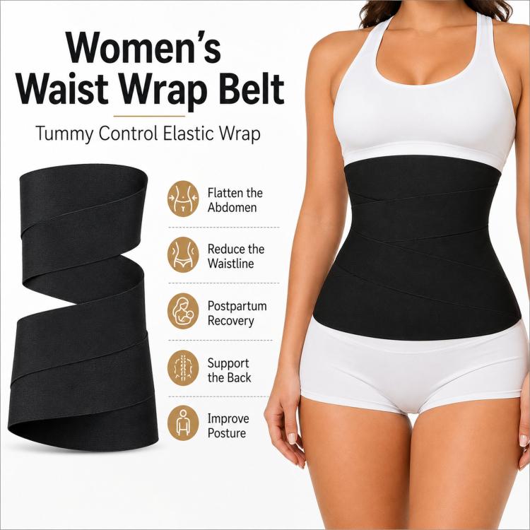 Women Shapewear Wrapping Belt Tummy Control Elastic Band, 5M, 6M