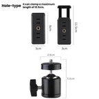 Phone Live Stand & Tripod Rotating Clamp, Multifunctional 360-Degree Overhead Shooting Holder, 1/4 Tripod Head + Clamp, Tripod Head