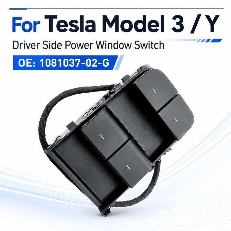 For 2021-2023 Tesla Model 3 / Y Driver Window Lift Switch 1081037-02-G, With Wiring, Without Wiring