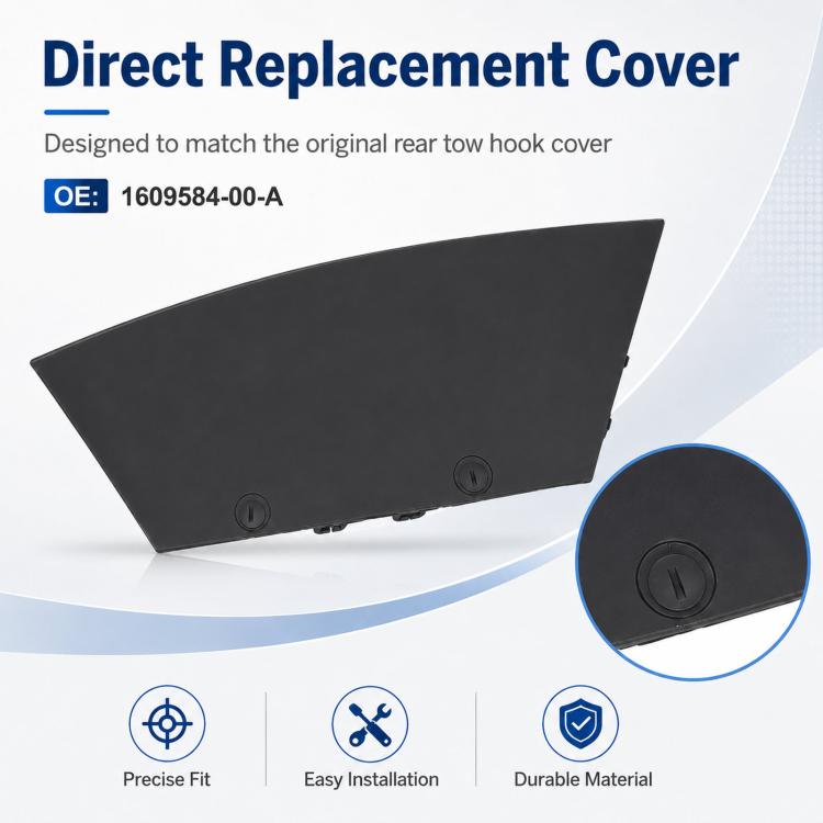 For 2021-2023 Tesla Model X Rear Trailer Cover 1609584-00-A, 1609584-00-A