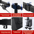 Laptop Monitor Dual-Arm Rotating Clamp Desktop Stand, ZX-MT025
