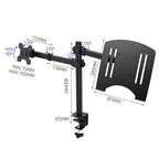 10-32 Inch Desktop Monitor Cantilever Lifting And Rotating Tray Stand, ZX-MT025S