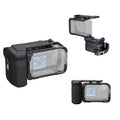 For DJI Action 6 TELESIN Street Photography Grip Set Aluminum Alloy Camera Cage Hand Grip Rig, For DJI Action 6