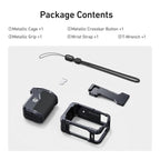 For DJI Action 6 TELESIN Street Photography Grip Set Aluminum Alloy Camera Cage Hand Grip Rig, For DJI Action 6