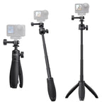 TELESIN Mini Selfie Stick Tripod 3.0 for Action Camera 18-46cm Extendable Aluminum Pole with 360-degree Ball Head, S1-MNP-16