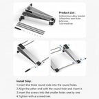TYPE-C Laptop / Tablet Stand With USB 3.0 Expansion Dock, 9 in 1 Expansion/Triple Display/Ethernet Port, 8 in 1 Expansion/Ethernet Port, 8 in 1 Expansion