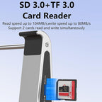 TYPE-C Laptop / Tablet Stand With USB 3.0 Expansion Dock, 9 in 1 Expansion/Triple Display/Ethernet Port, 8 in 1 Expansion/Ethernet Port, 8 in 1 Expansion