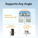 TELESIN 1.7m Auto-Opening Tripod Selfie Stick with Magnetic Remote, Ground-Triggered Phone Tripod Stand with Cold Shoe Mount, P1-TSS-002