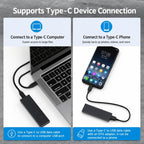 Blueendless 2806N M.2 NVMe SSD Enclosure 10Gbps Aluminum External Solid State Drive Case, Dual Cables Included, Single Cable Included