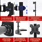 Dual-Screen Monitor Desktop Rotating Height-Adjustable Arm, ZX-MT028V