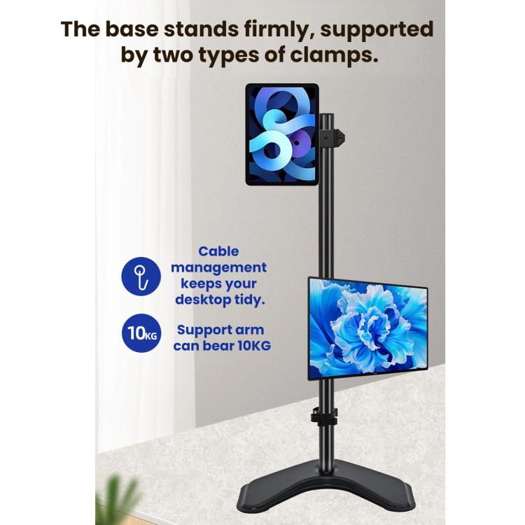 Dual-Screen Monitor Desktop Rotating Height-Adjustable Arm, ZX-MT028V