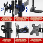 Three-Screen 360 Degree Rotating Base Cantilever Monitor Mount, ZX-T033V