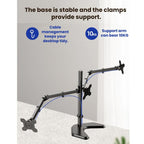Three-Screen 360 Degree Rotating Base Cantilever Monitor Mount, ZX-T033V