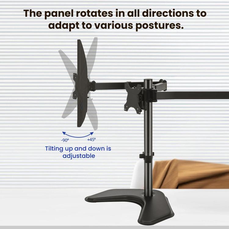 Three-Screen 360 Degree Rotating Base Cantilever Monitor Mount, ZX-T033V