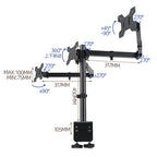 360 Degree Rotating Monitor Mount with Triple Screen, ZX-T033W