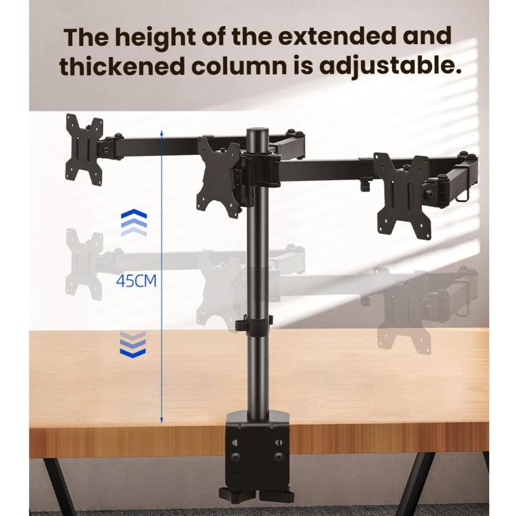 360 Degree Rotating Monitor Mount with Triple Screen, ZX-T033W