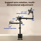 360 Degree Rotating Monitor Mount with Triple Screen, ZX-T033W