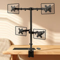 10-32 Inch 4-Screen Desktop Monitor Mount With Mechanical Arm, ZX-MT044