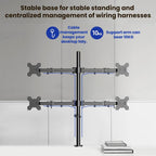 10-32 Inch 4-Screen Desktop Monitor Mount With Mechanical Arm, ZX-MT044