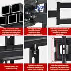 26-55 inch Telescopic Rotating TV Wall Mount, ZX-103