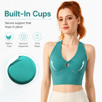 Women Sports Vest With Built-In Cups Yoga Top Running Bra & Fitness Sports Bra, S, M, L, XL