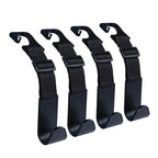 4pcs / Box Car Seat Headrest Webbing Hooks Multi-Functional Mounting Bracket Adjustable Car Hook