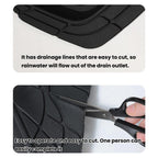 Trimable Silicone Car Floor Mats Waterproof Anti-Slip Foot Pads, Front, Rear