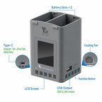 YX 100W Dual Charger with Color LCD Screen for DJI Mini 5/4/3 Pro Smart Flight Battery Charging Hub, Mini Color Two-Way 100W