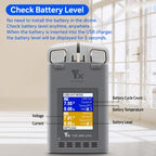 YX 100W Dual Charger with Color LCD Screen for DJI Mini 5/4/3 Pro Smart Flight Battery Charging Hub, Mini Color Two-Way 100W