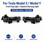 For 2017-2023 Tesla Model 3/Y Front Fog Lights 1077391-00-E / 1077392, Left, Right