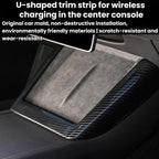 For Tesla Model 3 / Y Center Console Wireless Charger U-Shaped Decorative Protective Bezel