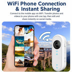 Mini Magnetic Action Camera 1080P Wearable Body Cam With Wi-Fi App, EIS, Meeting Kit, Sports Kit, Cycling Kit, Car Kit