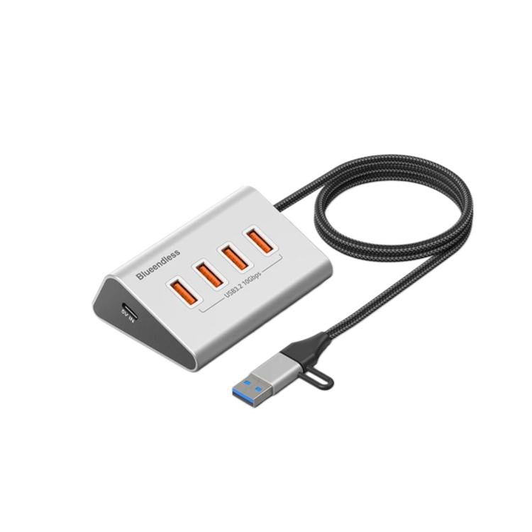 Blueendless TYPE-C Splitter 10Gbps Braided Cable Extension Hub, 15W USB3.2 x 4, 15W USB3.2 x 3+SD/TF3.0, 15W USB3.2 x 4+TYPE-C3.2 x 2+SD/TF3.0, 15W USB3.2 x 4+TYPE-C3.2 x 3, 36W USB3.2 x 7+TYPE-C3.2 x 3