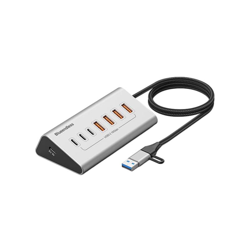 Blueendless TYPE-C Splitter 10Gbps Braided Cable Extension Hub, 15W USB3.2 x 4, 15W USB3.2 x 3+SD/TF3.0, 15W USB3.2 x 4+TYPE-C3.2 x 2+SD/TF3.0, 15W USB3.2 x 4+TYPE-C3.2 x 3, 36W USB3.2 x 7+TYPE-C3.2 x 3
