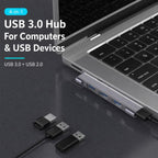 Side-Bend 4 In 1 Expander Splitter External HUB, USB+USB 2.0 x 3+USB 3.0, Type-C+USB 2.0 x 3+USB 3.0, Type-C+USB 2.0 x 2+PD+USB 3.0