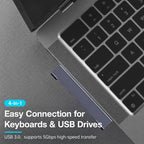 Side-Bend 4 In 1 Expander Splitter External HUB, USB+USB 2.0 x 3+USB 3.0, Type-C+USB 2.0 x 3+USB 3.0, Type-C+USB 2.0 x 2+PD+USB 3.0