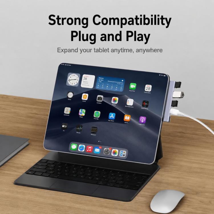 Side-Bend 4 In 1 Expander Splitter External HUB, USB+USB 2.0 x 3+USB 3.0, Type-C+USB 2.0 x 3+USB 3.0, Type-C+USB 2.0 x 2+PD+USB 3.0