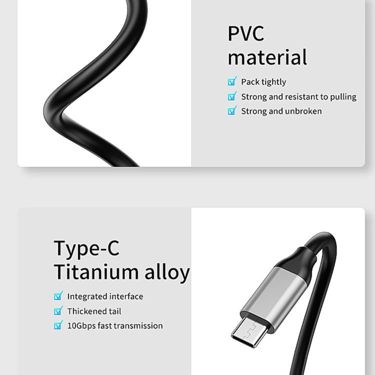 Blueendless 5 In 1 10Gbps High-Speed Computer/Mobile Phone Converter/Extension Splitter, USB 3.2 x 2+Type-C 3.2 x 2, Type-C 3.2 x 4