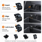 For Tesla Model 3 / Y 5pcs /Set Storage Box Mounting Clip 1472872-00-B, 1472872-00-B 5pcs
