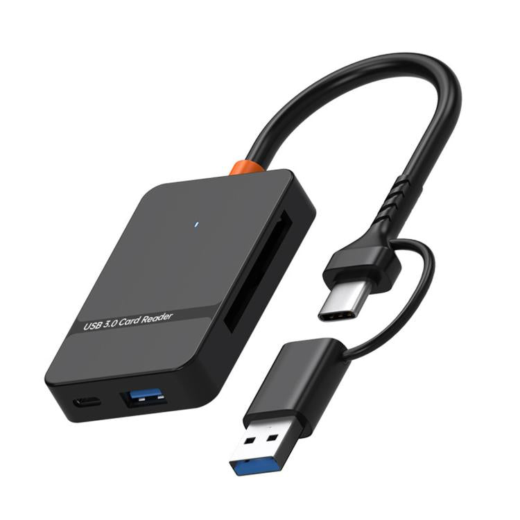 6 In 1 USB / Type-C High-Speed 3.0 Card Reader SD/TF/CF/MS Card Reader, ADS-326