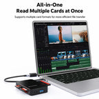 6 In 1 USB / Type-C High-Speed 3.0 Card Reader SD/TF/CF/MS Card Reader, ADS-326