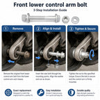For Tesla Model X / S Front Suspension Lower Control Arm Straight Bolt 2007106, 2007106