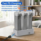For DJI Avata 360 YX PD 100W Parallel Charger 3-Way Fast Charging Hub With Battery Storage Mode, 3-Way