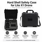 For DJI Lito 1 / X1 Drone Shockproof Safety Case Outdoor Portable Waterproof Storage B, Black No Shoulder Strap, Black With Shoulder Strap